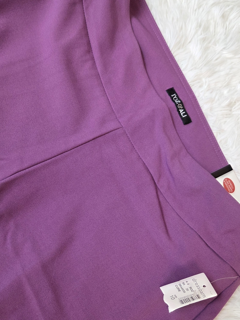 Purple Tummy Control Pull-On Trousers - Picture 2 of 4